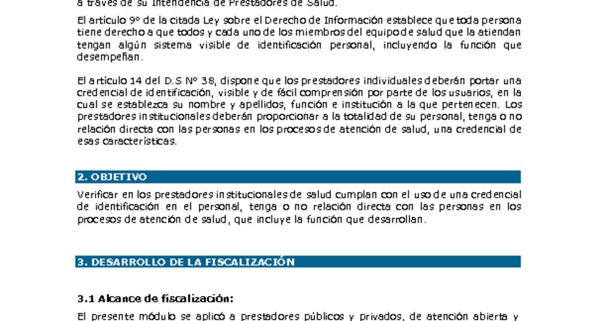 Informe de Fiscalización IP sobre Identificación del personal Ley N° 20.584