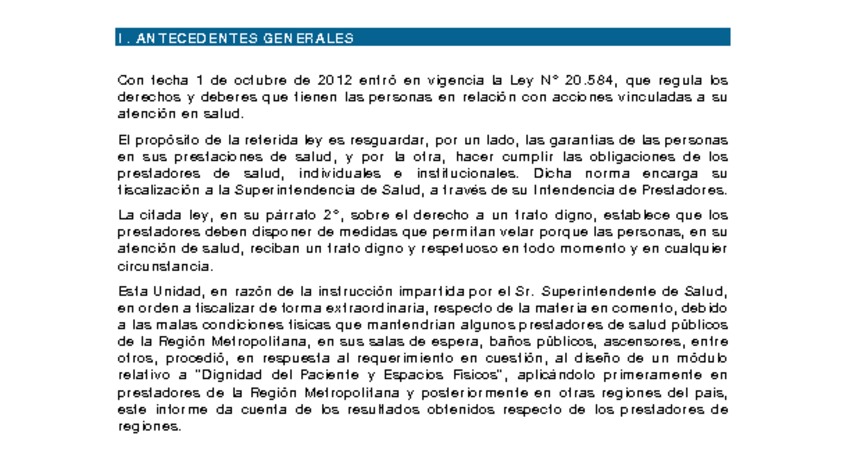 Informe de Fiscalización Extraordinaria N°15 Ley N°20.584