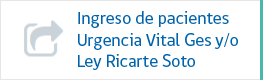  Ingreso de pacientes Urgencia Vital Ges y/o Ley Ricarte Soto