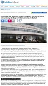 Hospital de Temuco queda en el 8° lugar nacional en ranking de Superintendencia de Salud