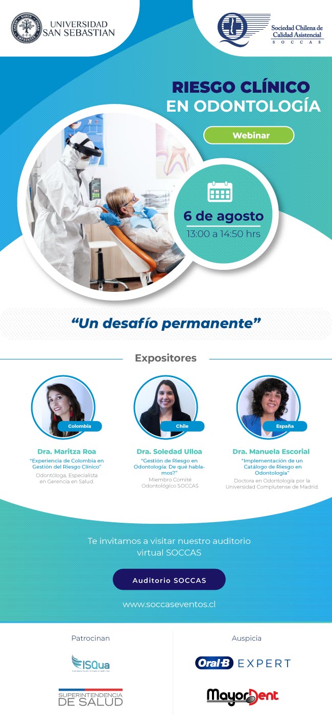 Webinar Riesgo Clínico en Odontología “Un desafío permanente”