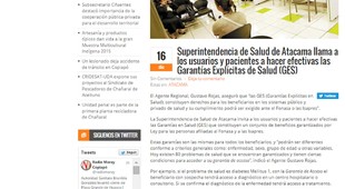 Superintendencia de Salud de Atacama llama a los usuarios y pacientes a hacer efectivas las Ges